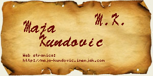 Maja Kundović vizit kartica